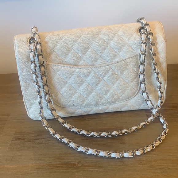 Chanel white caviar medium classic - Picture 6 of 12